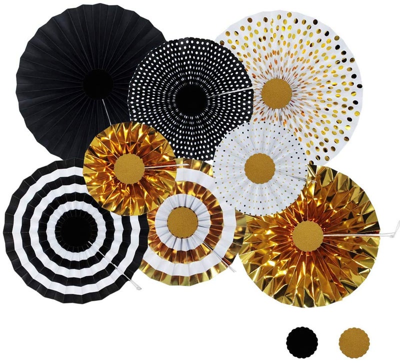 ZoZac Happy Anniversary Banner Party Hanging Paper Fans Decoration for Birthday Wedding Party, Happy Anniversary Decorations. - Image 2